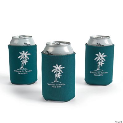 Green Personalized Luau Can Covers