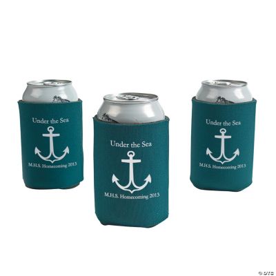 Personalized Green Anchor Can Covers