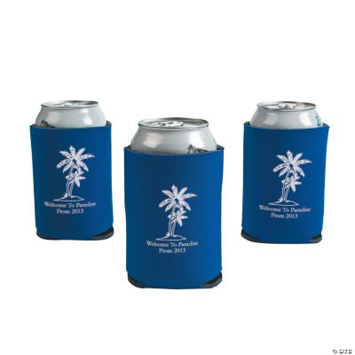 Personalized Blue Luau Can Covers