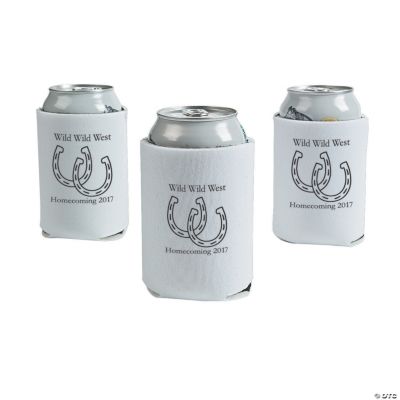 White Personalized Horseshoe Can Covers
