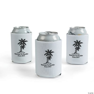 Personalized White Luau Can Covers