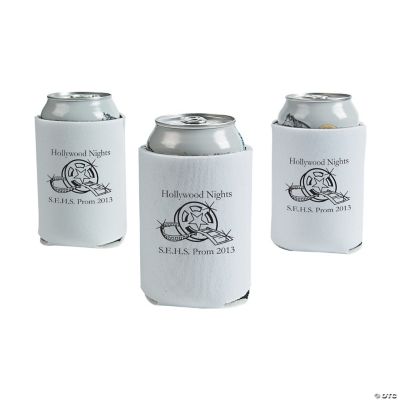 White Personalized Movie Night Can Covers