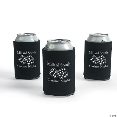 Black Personalized Casino Can Covers