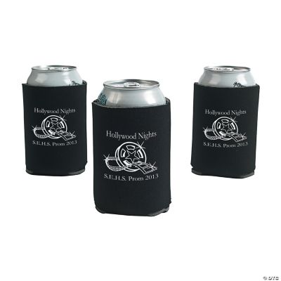 Black Personalized Movie Night Can Covers