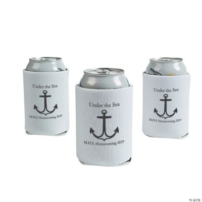 Personalized White Anchor Can Covers
