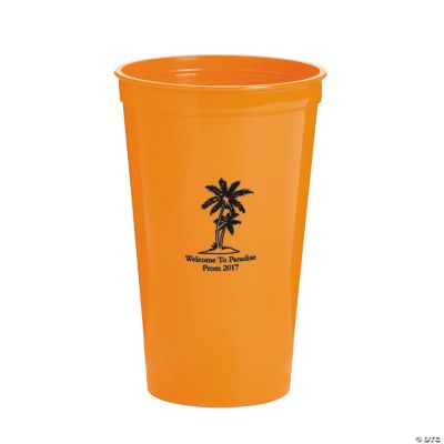 Personalized Orange Luau Tumblers