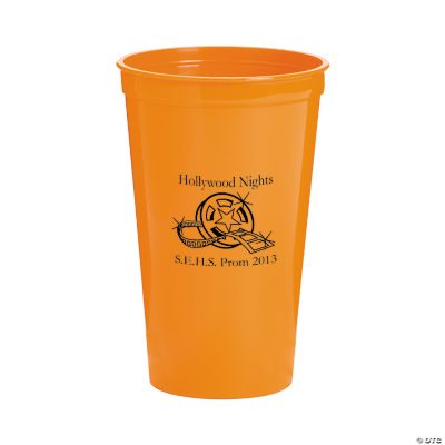Orange Personalized Movie Night Tumblers
