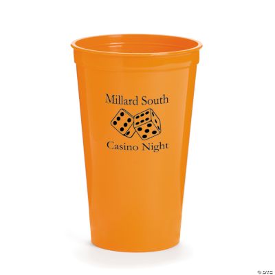 Orange Personalized Casino Tumblers