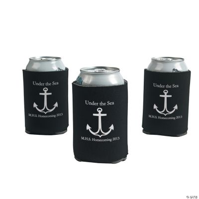 Personalized Black Anchor Can Covers