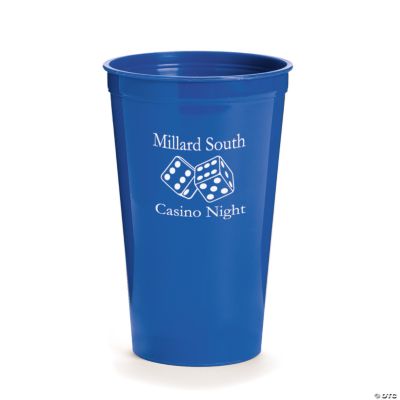 Blue Personalized Casino Tumblers