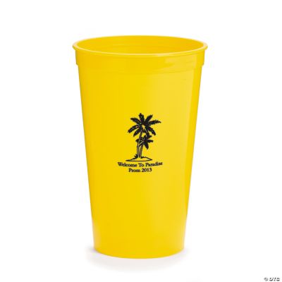 Personalized Yellow Luau Tumblers
