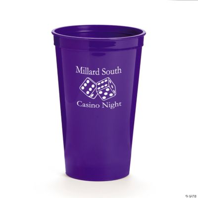 Purple Personalized Casino Tumblers