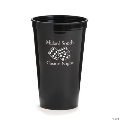 Black Personalized Casino Tumblers
