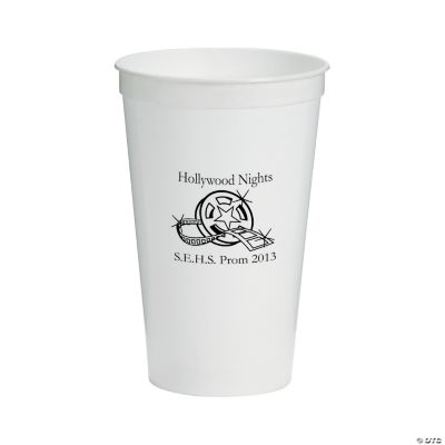 White Personalized Movie Night Tumblers