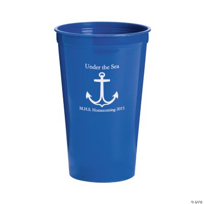 Personalized Blue Anchor Tumblers