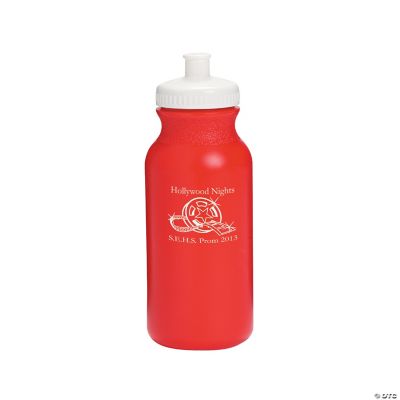 Red Personalized Movie Night Water Bottles