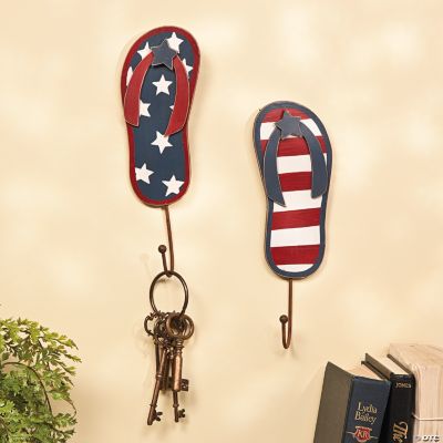 Patriotic Flip Flop Wall Hooks