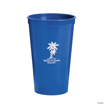 Personalized Blue Luau Tumblers