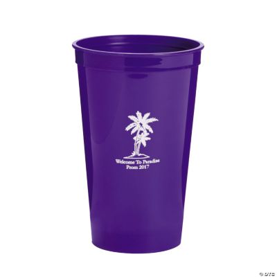 Personalized Purple Luau Tumblers