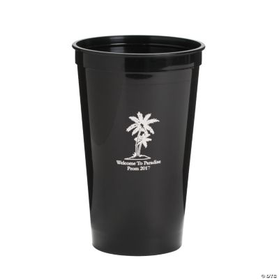 Personalized Black Luau Tumblers