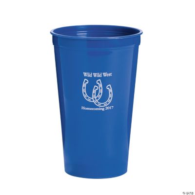 Blue Personalized Horseshoe Tumblers
