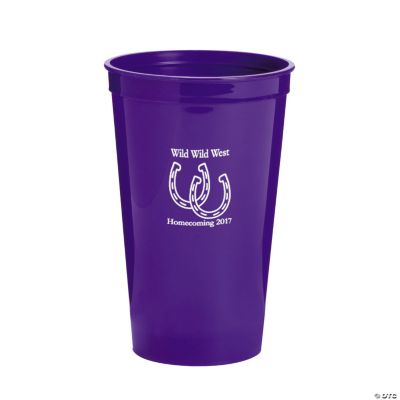 Purple Personalized Horseshoe Tumblers