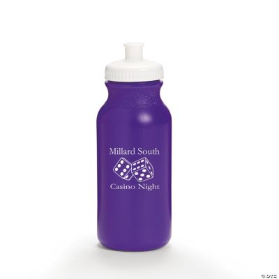 Personalized Purple Casino Water Bottles