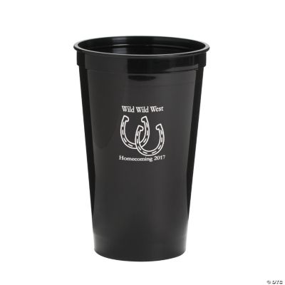 Black Personalized Horseshoe Tumblers