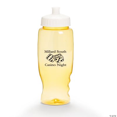 Personalized Yellow Casino Water Bottles