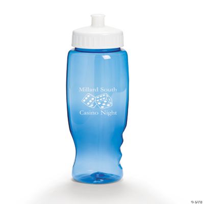 Personalized Blue Casino Water Bottles