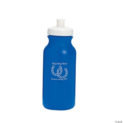 Purple Personalized Horseshoe Water Bottles