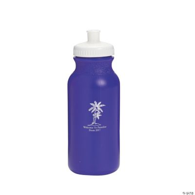 Personalized Purple Luau Water Bottles
