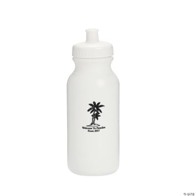 Personalized White Luau Water Bottles