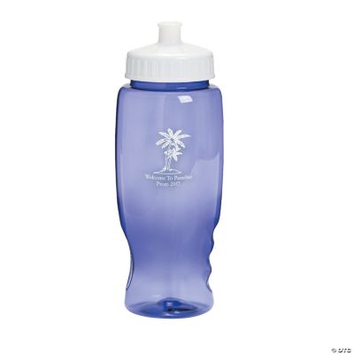 Personalized Purple Luau Water Bottles