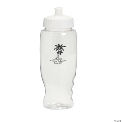Personalized Clear Luau Water Bottles