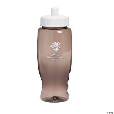 Personalized Black Luau Water Bottles