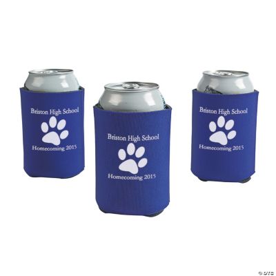 Purple Personalized Paw Print Can Covers