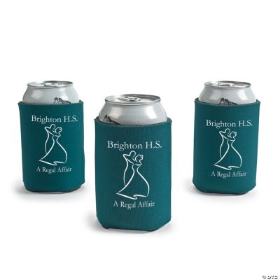 Personalized Green Prom Couple Can Covers