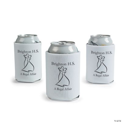 Personalized White Prom Couple Can Covers