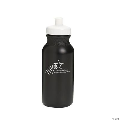 Personalized Black Shooting Star Water Bottles