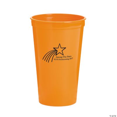 Personalized Orange Shooting Star Tumblers