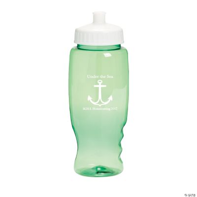 Personalized Green Anchor Water Bottles