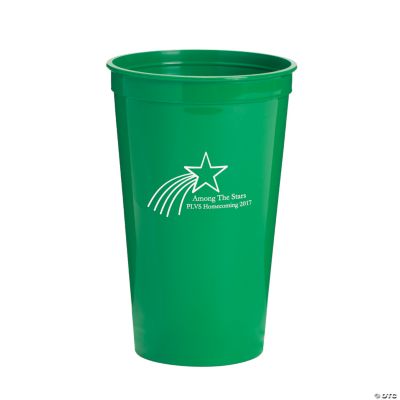Personalized Green Shooting Star Tumblers