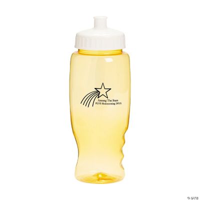 Personalized Yellow Shooting Star Water Bottles