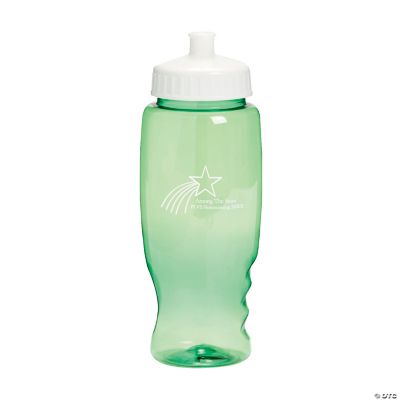 Personalized Green Shooting Star Water Bottles