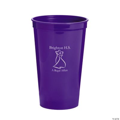 Personalized Purple Prom Couple Tumblers
