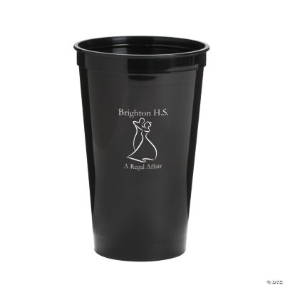 Personalized Black Prom Couple Tumblers