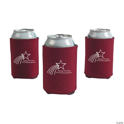Personalized Burgundy Shooting Star Can Covers