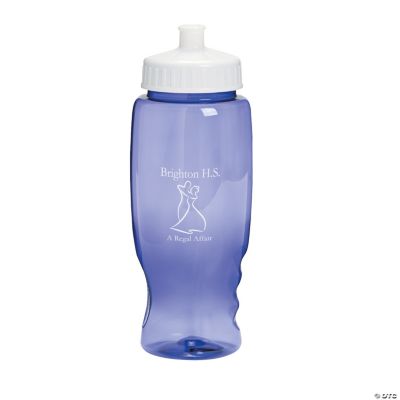 Personalized Purple Prom Couple Water Bottles