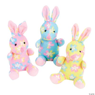 Plush Flower Print Bunnies